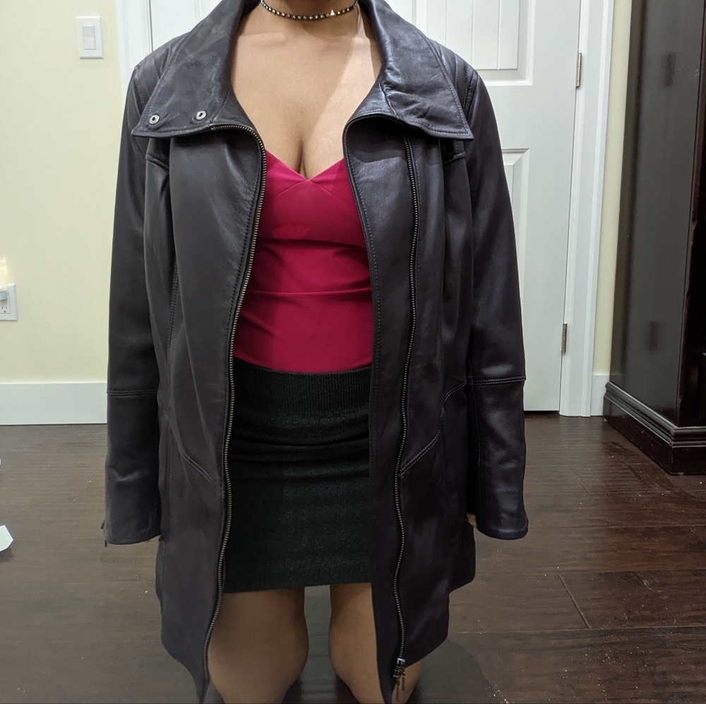 DANIER Genuine Leather Long Coat